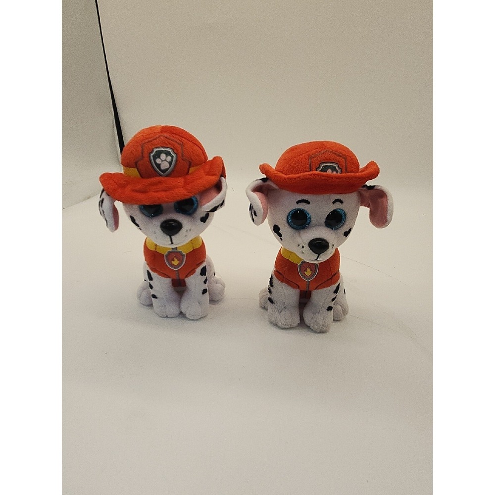 Ty‎ Stuffed Plush 2017  6" Marshall Paw Patrol Preowned LOT OF 2